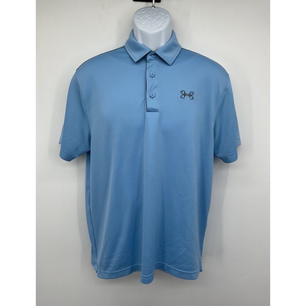 Under Armour Mens HeatGear Loose Fit Polo Shirt Blue Size M